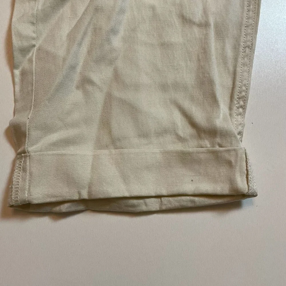 NWT Banana Republic Pant Trouser Cargo Utility Paperbag Waist Belt Linen Cotton